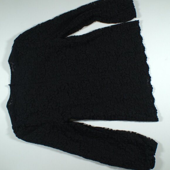 Dolce & Gabbana Staff Black Floral Blouse Lace Nylon Top - Picture 4 of 5